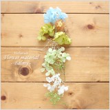 Balmy=さわやかな の意味にぴったりなハーバリウム花材キット♪グリーンと白、ブルーのさわやかな色の組み合わせのハーバリウム花材キットです。ハーバリウム資材、アロマキャンドル、サシェなどの材料におすすめ!小分け花材パックです。