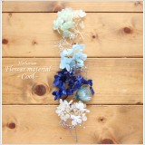 Cool=カッコイイ の意味にぴったりなハーバリウム花材キット♪ホワイト、ブルー系クールな組み合わせのハーバリウム花材キットです。ハーバリウム資材、アロマキャンドル、サシェなどの材料におすすめ!小分け花材パックです。
